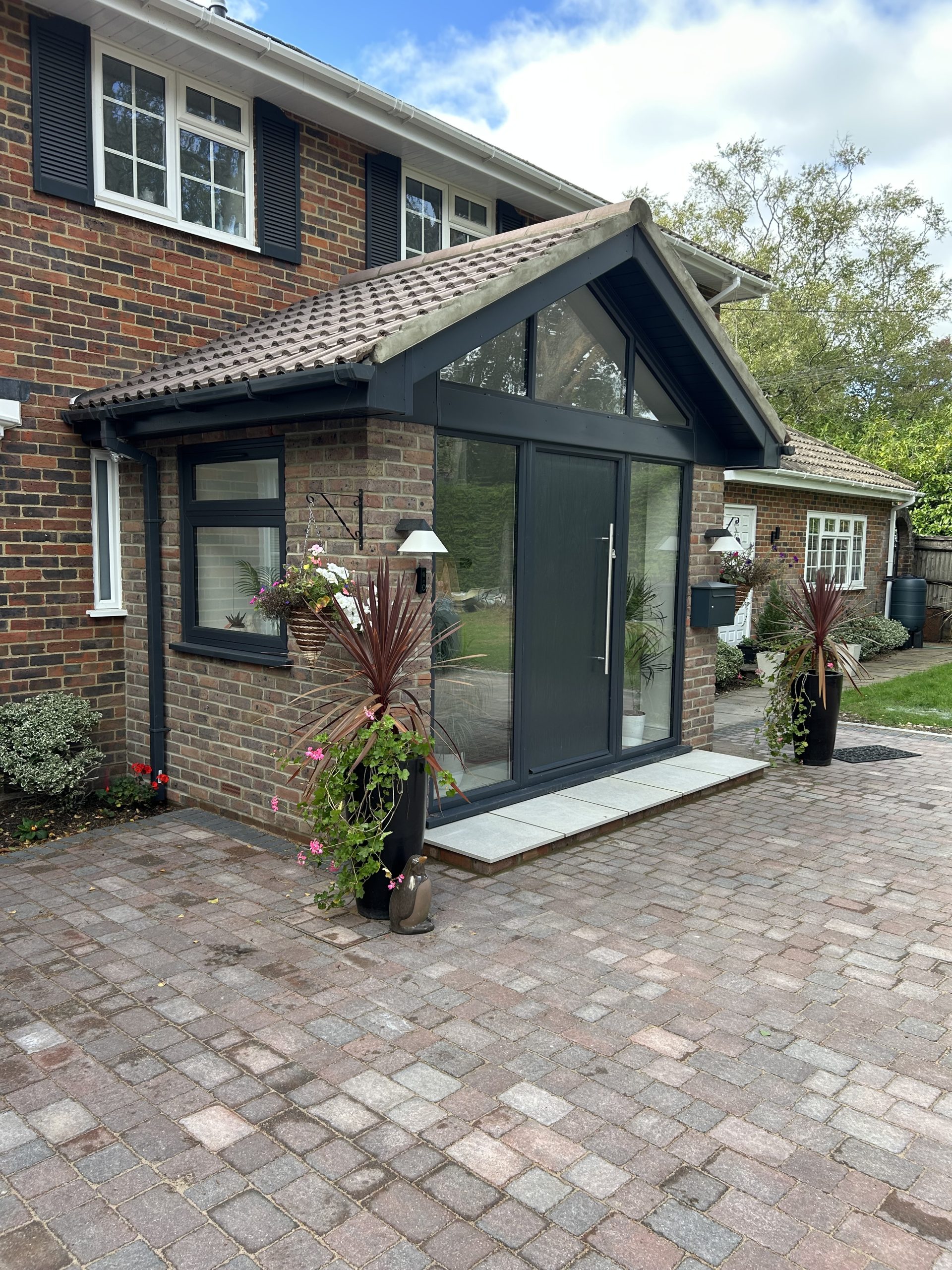 Composite entrance door installation