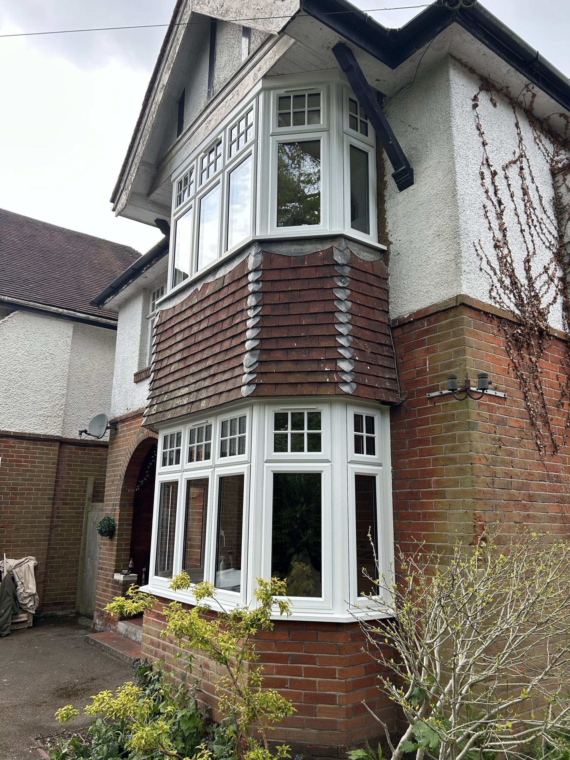 uPVC bay windows, period property detail